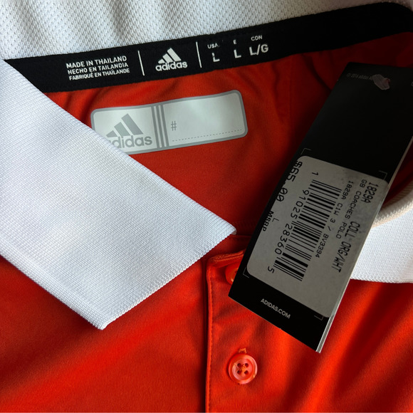 Adidas Short Sleeve Polo Shirt NEW Men's Size Large - Picture 2 of 6
